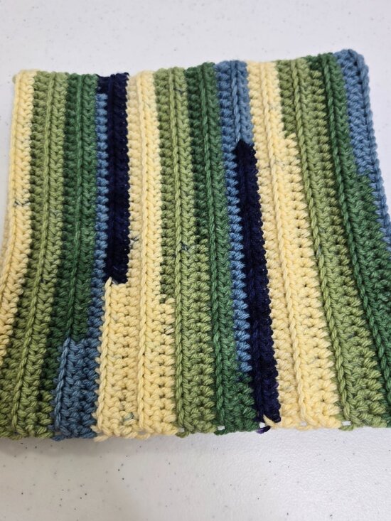 Handmade Crochet Cat Ear Beanie, Striped Acrylic Kitty Hat main image 5